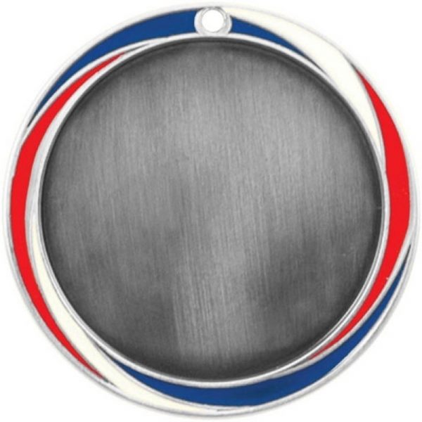 Red Blue and White Round Medal