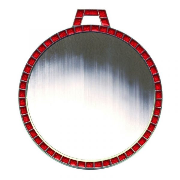 Circular Red Border Medal