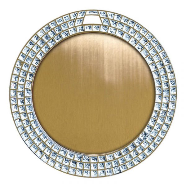 Circular Diamond Plated Medal