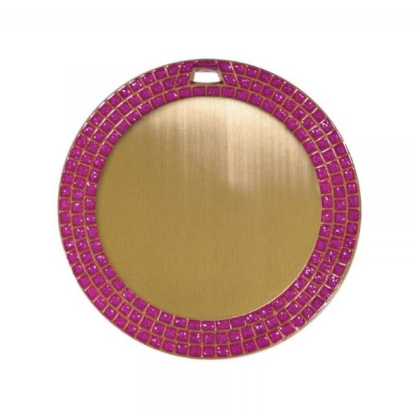 Circular Diamond Plated Medal