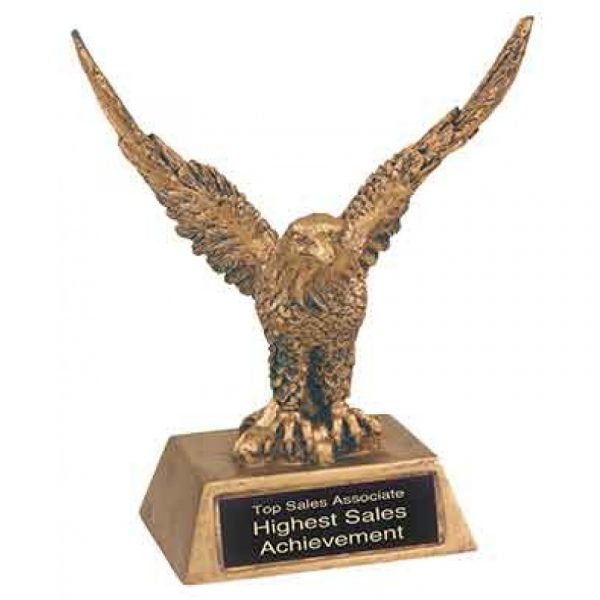 Antique Gold Eagle Resin Trophy