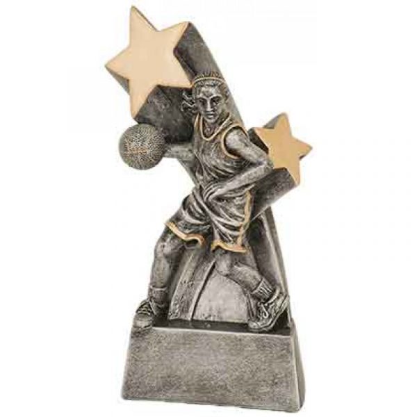 Female Basketball Super Star Resin Trophy