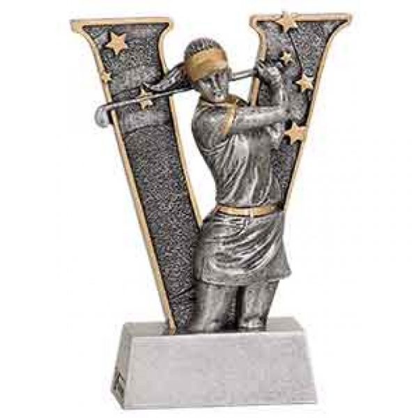 Female Golf v Series Resin Trophy