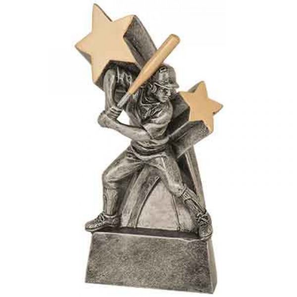 Female Softball Super Star Resin Trophy