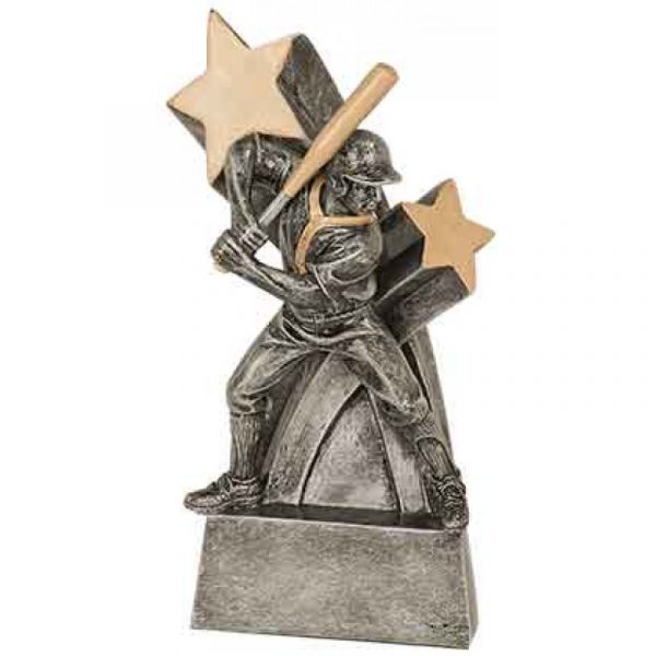 Male Baseball Super Star Resin Trophy