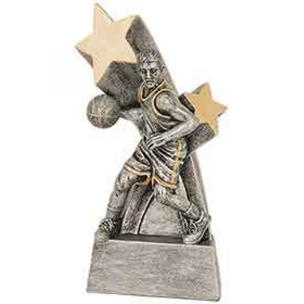 Male Basketball Super Star Resin Trophy