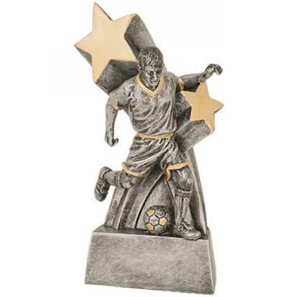 Male Soccer Super Star Resin Trophy