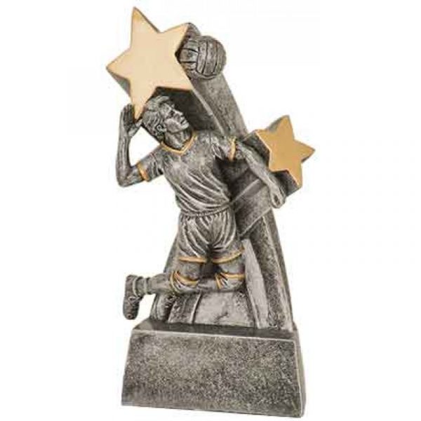 Male Volleyball Super Star Resin Trophy