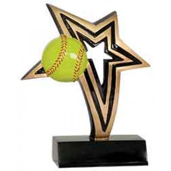 Softball Infinity Star Resin Trophy