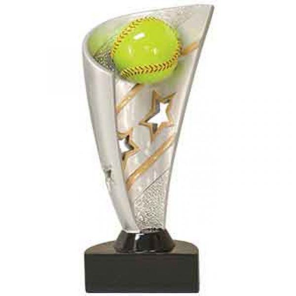 Softball Banner Resin Trophy