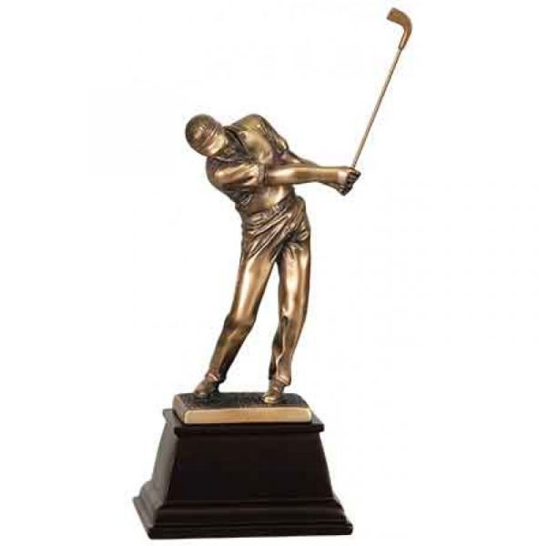 Bronze Male Golf Resin Trophy