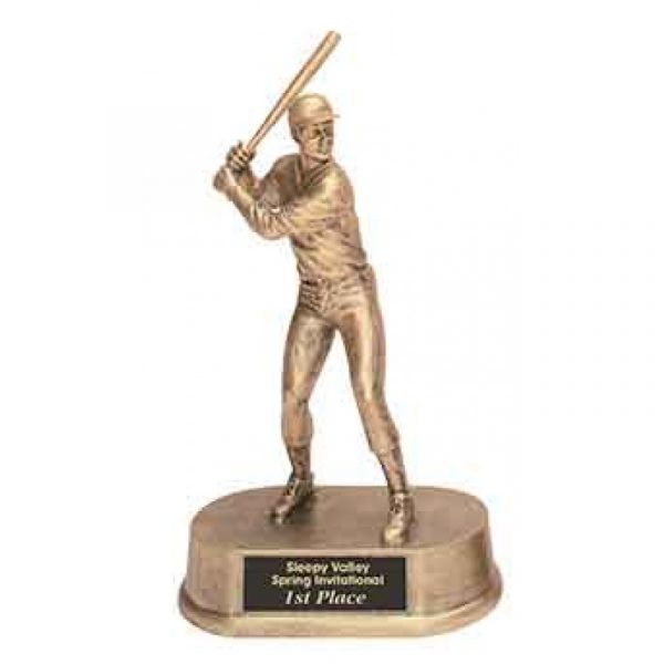 Antique Gold Male Baseball Trophy