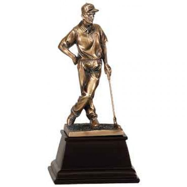 Bronze Male Golf Resin Trophy