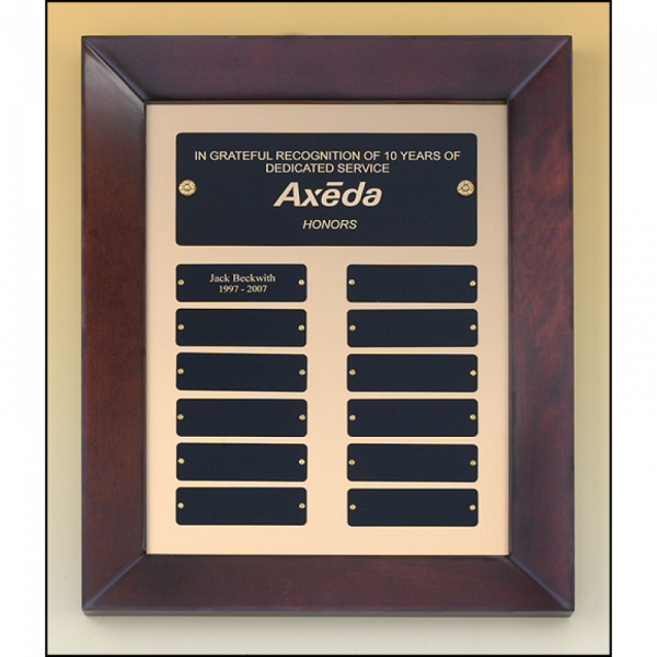 Cherry Finish Frame Perpetual Plaque