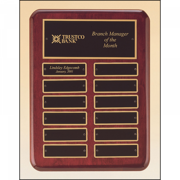 Rosewood Stained Perpetual Plaque