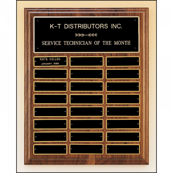 Solid Walnut Perpetual Plaque