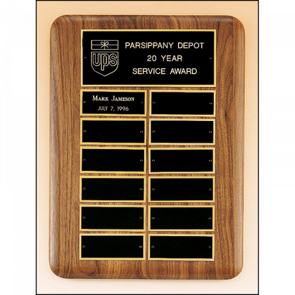 Walnut Perpetual Plaque Photo Holder