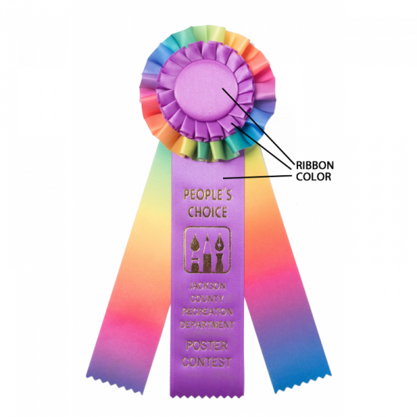 R227 Custom Rainbow Award Rosetterosettesrs