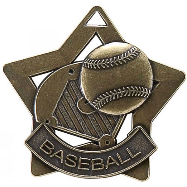 Star Shaped Baseball Medal