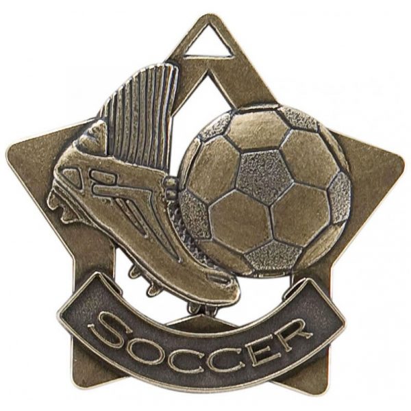 Star Shaped Soccer Medal