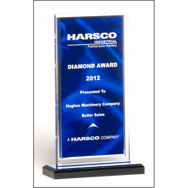 Clear Acrylic Award Dark Blue