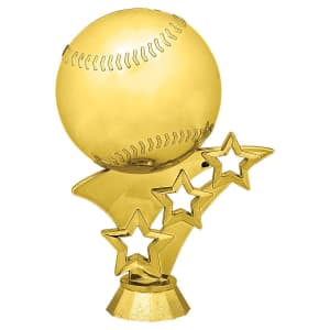 FIG4020	4 1/2″ Gold Baseball / Softball 3-Star Figure