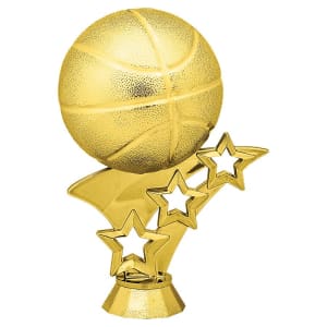 FIG4021	4 1/2″ Gold Basketball 3-Star Figure