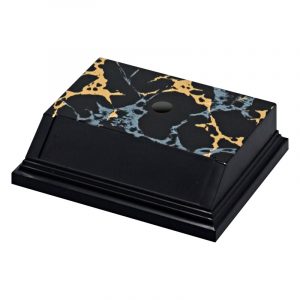 SB-341BK	Diamar Square Plastic Base, Black Marble, 1 Hole 3 1/2″ * 4 1/4″ *1 1/8″