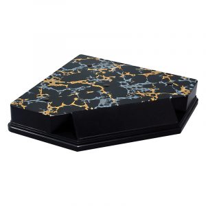 SB-7085BK Diamar 3 Post Plastic Base, Black Marble, 8 1/2″ * 8 1/2″ * 1 1/2″