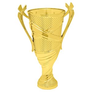 CUP2807	7″ Gold Plastic Textured Cup